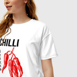 Футболка оверсайз женская Перец чили be hot, цвет: белый — фото 2