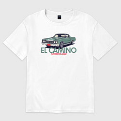 Футболка оверсайз женская El Camino custom classic, цвет: белый