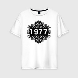 Футболка оверсайз женская Механический год 1977, цвет: белый