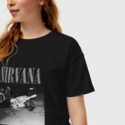 Футболка оверсайз женская Nirvana blew, цвет: черный — фото 2