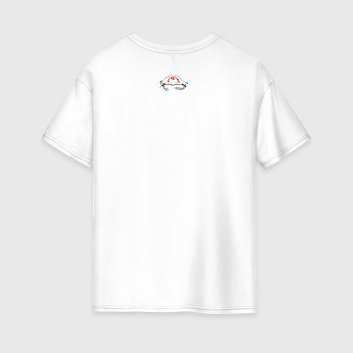 Женская футболка оверсайз Free heart - оковы разбиты / Белый – фото 2