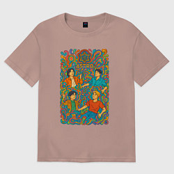 Женская футболка оверсайз Astro психоделика