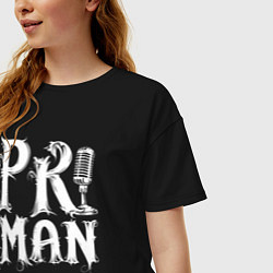 Футболка оверсайз женская PRщик, цвет: черный — фото 2