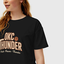 Футболка оверсайз женская Oklahoma pride, цвет: черный — фото 2