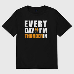 Футболка оверсайз женская Thunder in, цвет: черный