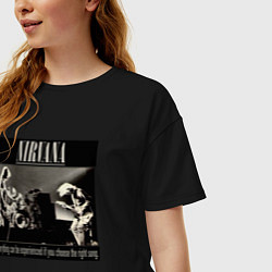 Футболка оверсайз женская Можно пережить все, если подобрать правильную музы, цвет: черный — фото 2