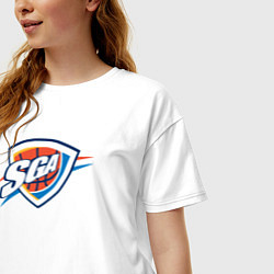 Футболка оверсайз женская SGA Oklahoma, цвет: белый — фото 2