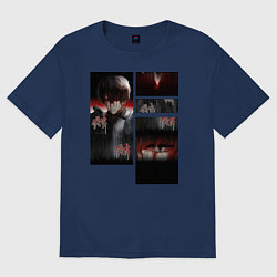 Футболка оверсайз женская Ранкер который живёт второй раз, цвет: тёмно-синий