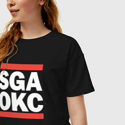 Футболка оверсайз женская SGA OKC, цвет: черный — фото 2