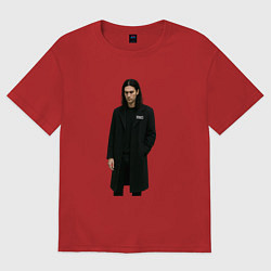 Женская футболка оверсайз Задумчивый Bones