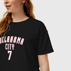 Футболка оверсайз женская Oklahoma City 7, цвет: черный — фото 2