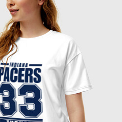 Футболка оверсайз женская Indiana - Myles Turner, цвет: белый — фото 2