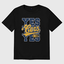Футболка оверсайз женская Yes yes cers, цвет: черный