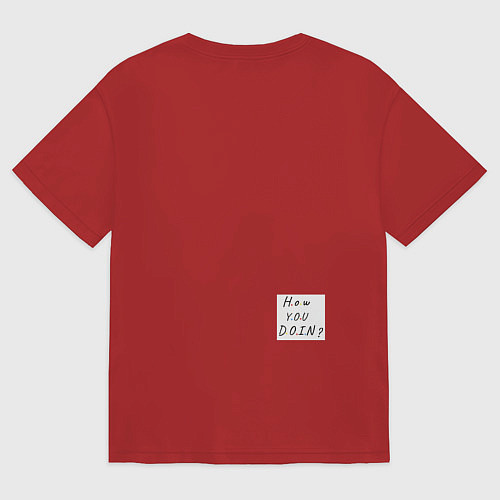 Женская футболка оверсайз Художниик друзья / Красный – фото 2