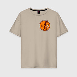 Футболка оверсайз женская Окрошка на квасе, цвет: миндальный