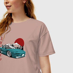 Футболка оверсайз женская Toyota MR2, цвет: пыльно-розовый — фото 2