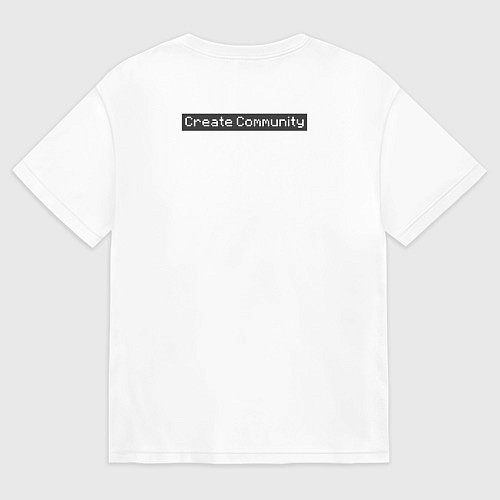 Женская футболка оверсайз Великий Андезит / Белый – фото 2