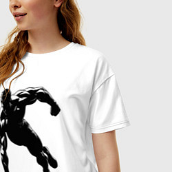 Футболка оверсайз женская Отжимание на одной руке, цвет: белый — фото 2