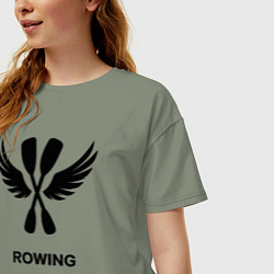Футболка оверсайз женская Гребные крылья весел, цвет: авокадо — фото 2