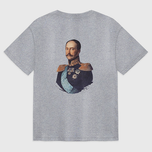 Женская футболка оверсайз Где русский флаг поднят то там он опускаться не до / Меланж – фото 2