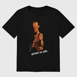 Футболка оверсайз женская Yippee-ki-yay - Джон Макклейн, цвет: черный