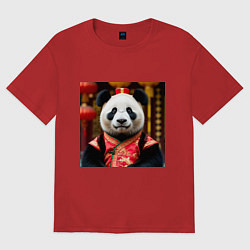Женская футболка оверсайз Императорская панда