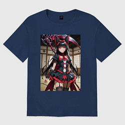 Футболка оверсайз женская Рори Меркурия с алебардой, цвет: тёмно-синий