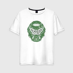 Футболка оверсайз женская Doom slayer logo, цвет: белый