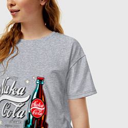 Футболка оверсайз женская Nuka cola - Fallout, цвет: меланж — фото 2