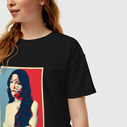 Футболка оверсайз женская Оливия Родриго, цвет: черный — фото 2