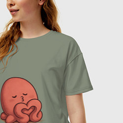 Футболка оверсайз женская Такопи, цвет: авокадо — фото 2