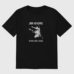 Женская футболка оверсайз Jimi Hendrix abstract graphic art