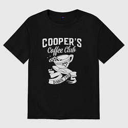 Футболка оверсайз женская Coopers cofee club, цвет: черный