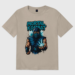 Футболка оверсайз женская Sub-zero graffiti, цвет: миндальный