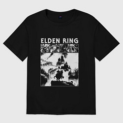 Футболка оверсайз женская Elden ring - white, цвет: черный