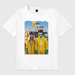Футболка оверсайз женская Joker and Harley - Breaking bad, цвет: белый