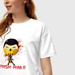 Футболка оверсайз женская Scorpion finish him, цвет: белый — фото 2