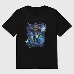 Женская футболка оверсайз Райден - гром заберёт тебя