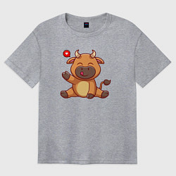 Женская футболка оверсайз Корова милашка