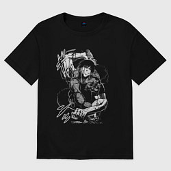 Женская футболка оверсайз Тодзи Фушигуро - цепи