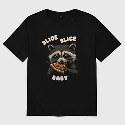 Футболка оверсайз женская Slice slice baby, цвет: черный