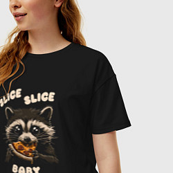Футболка оверсайз женская Slice slice baby, цвет: черный — фото 2