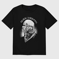 Футболка оверсайз женская Black sabbath - white, цвет: черный