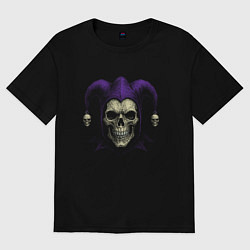 Женская футболка оверсайз Скелет паяц