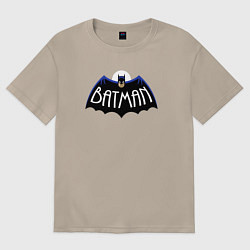 Футболка оверсайз женская Мистер Бэтмен, цвет: миндальный