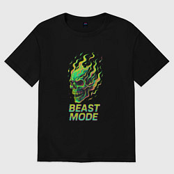 Женская футболка оверсайз Режим зверя