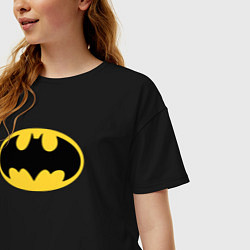 Футболка оверсайз женская Batman classic, цвет: черный — фото 2