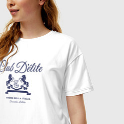 Футболка оверсайз женская Delite club, цвет: белый — фото 2