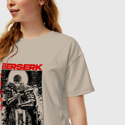Футболка оверсайз женская Berserk - poster, цвет: миндальный — фото 2