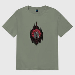 Женская футболка оверсайз Готический абстрактный собор